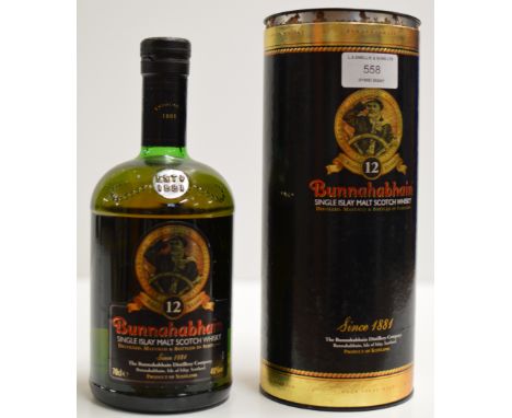 VINTAGE BUNNAHABHAIN AGED 12 YEARS SINGLE ISLAY MALT SCOTCH WHISKY, WITH PRESENTATION BOX - 70CL, 40% VOL BOWMORE "LEGEND" IS