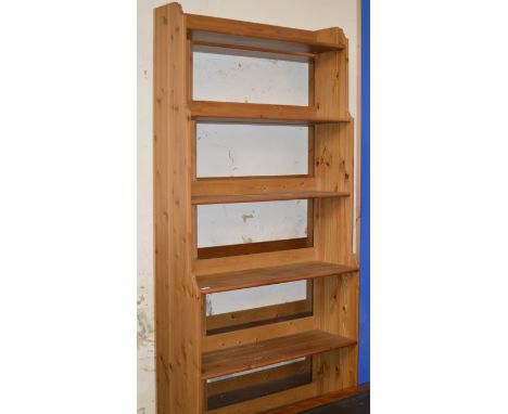 2 MODERN PINE EFFECT SHELF UNITS     