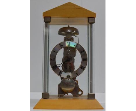 CONTEMPORARY GERMAN SKELETON MANTLE CLOCK     
