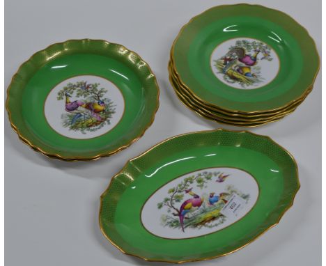 8 PIECES OF COPELAND SPODE BIRD DESIGN TABLE WARE     