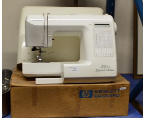 SEWING MACHINE &amp; SET OF GARDEN LIGHTS     
