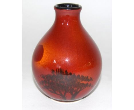 Poole pottery Flambe Onion shaped vase