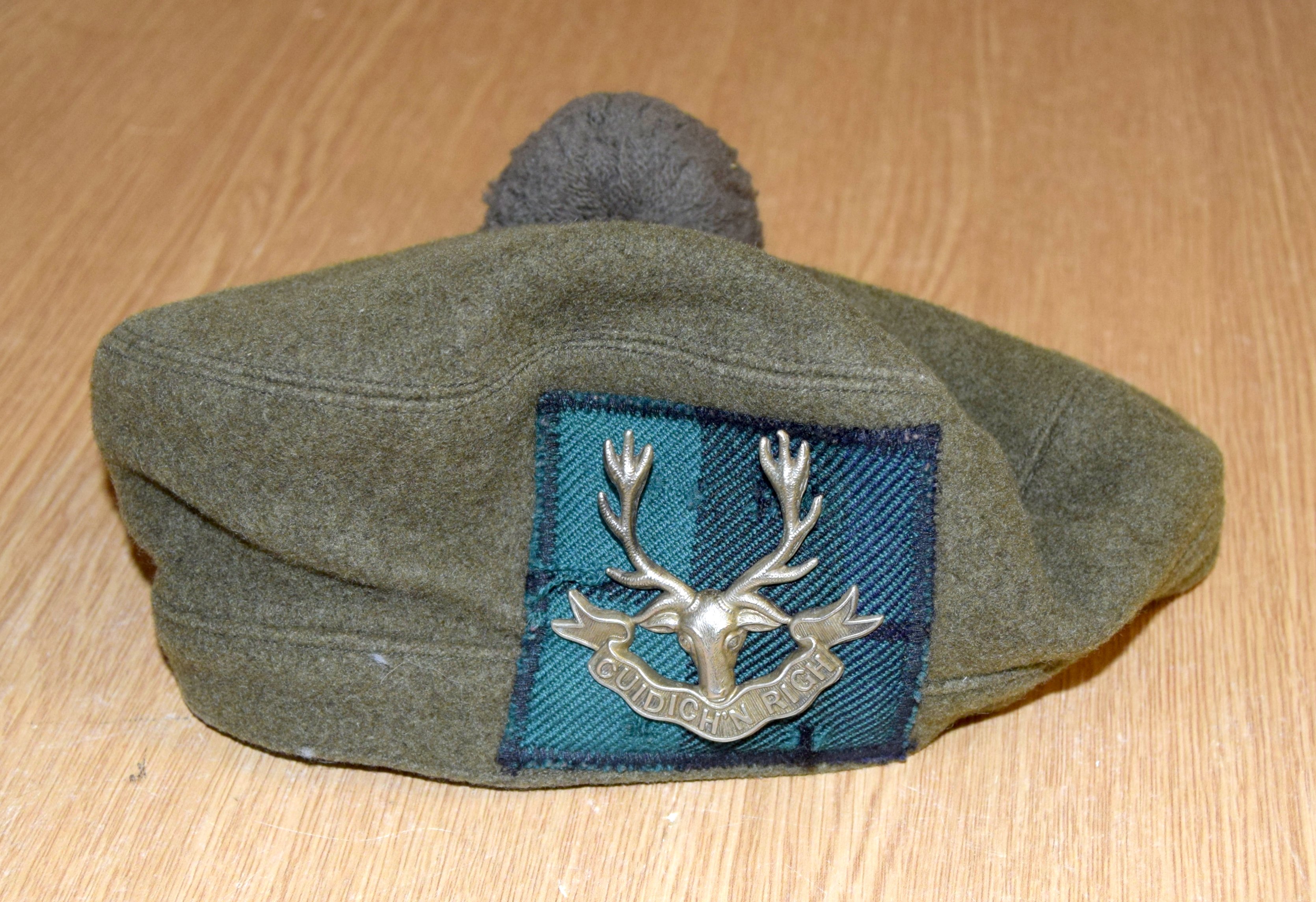 A Seaforth Highlanders tam o shanter military hat