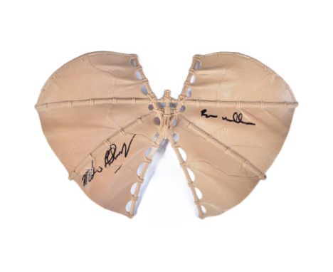 Star Wars - Ewoks - an original vintage Kenner / Palitoy made Ewok ' Combat Glider ' wings playset, autographed by x2 Ewok ac