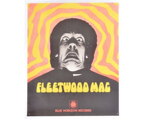 Music Poster - an original vintage early 1968/1969 Fleetwood Mac poster - featuring the lesser-seen 'psychedelic' artwork fro