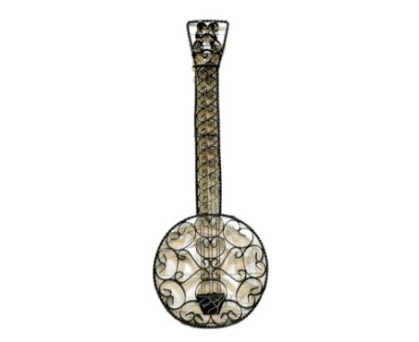 Only Fools &amp; Horses - Banjo Wall Hanging - a scarce vintage 1960s / 1970s metal Banjo wall hanging display, identical to 