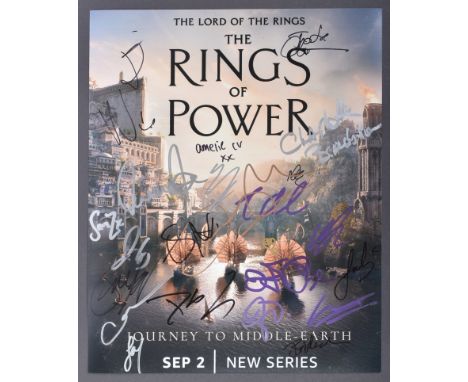 The Rings Of Power (Lord Of The Rings spin-off) - multi-signed cast autographed 11x14" colour photograph poster. Signed by: M