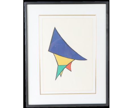 Color lithograph of multi-color 'stabile' image, after Alexander Calder (American,1898-1976), unsigned. Overall Size: 31 x 24