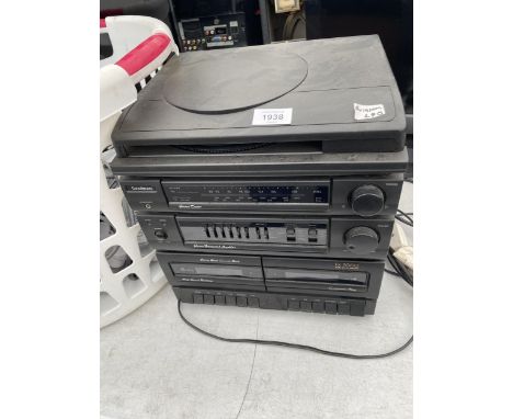 A GOODMANS STEREO SYSTEM WITH RECORD PLAYER ETC 