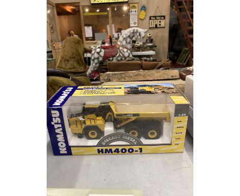 A BOXED 1:50 SCALE DIECAST KOMATSU HM400-1 ARTICULATED DUMP TRUCK REF NUMBER 40014 