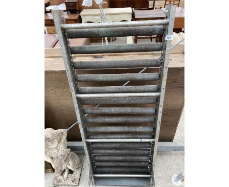 A METAL FRAMED ROLLER CONVEYOR 