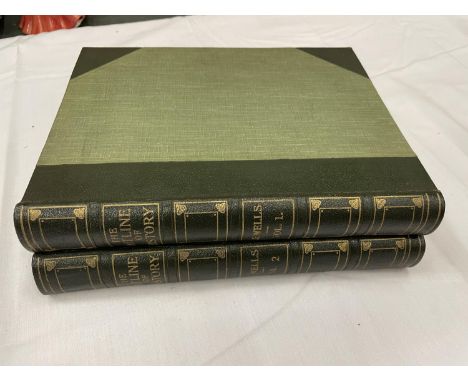 FIRST EDITION THE OUTLINE OF HISTORY VOL 1 AND 2 BY H G WELLS 