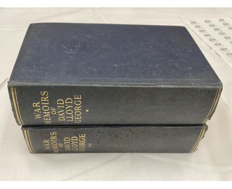 TWO VOLUMES OF FIRST EDITION WAR MEMOIRS OF DAVID LLOYD GEORGE 