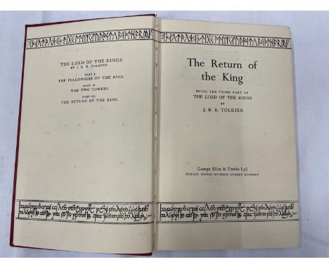 A FIRST EDITION 5TH IMPRESSION RETURN OF THE KING BY J R TOLKIEN 