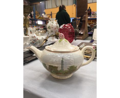 A GOSS TEAPOT SOUVENIR OF THE CLACHAN EMPIRE EXHIBITION 