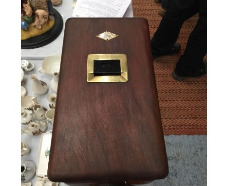 A VINTAGE MAHOGANY O BRIENS SELF CLOSING TILL NO 10650 LIVERPOOL 