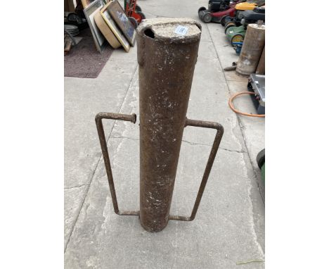 A VINTAGE TWO HANDLED POST KNOCKER 