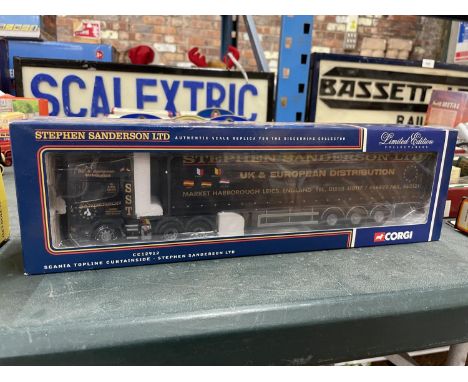 A CORGI CLASSICS CC12912 SCANIA TOP LINE STEPHEN SANDERSON 1:50 SCALE 
