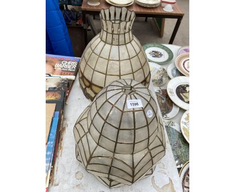 THREE DECORATIVE LAMP SHADES 
