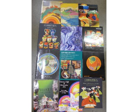 Forty auction catalogues mainly Clarice Cliff, some Moorcroft