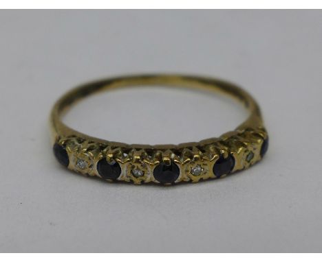 A 9ct gold ring, 1.4g, L