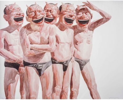YUE MINJUN (Né en 1962)UNTITLED (SMILE-ISM No. 24), 2006 Lithographie en couleursSignée et numérotée 11/4580 x 110 cmThis lot