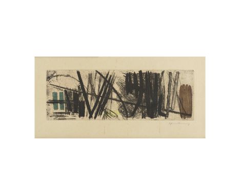 Hans HARTUNG (1904-1989)G 4, 1953 (RMM, 62; Schmücking, 3)Eau-forte et aquatinte en couleurs sur vélin d'ArchesSignée à la mi