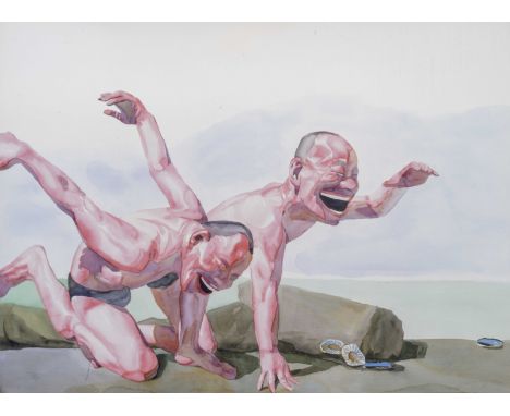 YUE MINJUN (Né en 1962)UNTITLED (SMILE-ISM No. 19), 2006 Lithographie en couleursSignée et numérotée 9/4590 x 110 cmThis lot 