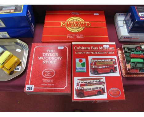 Three 1:76th Scale Diecast Model Bus and Commercial Vehicle Sets, by EFE, The Original Omnibus Company, including #OM99146 Mi