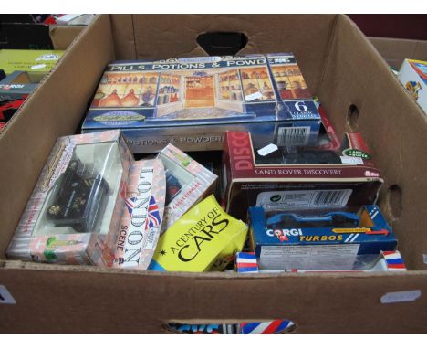 A Quantity of Diecast Model Vehicles, my Matchbox, Corgi, Solido and other including Matchbox plus, potions and powders six v