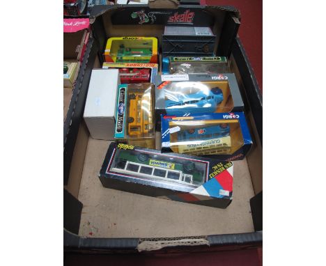 Ten Diecast Model Buses, by Corgi, Matchbox, Solido, including Solido Bus Renault TN6C, Corgi Leyland PD3 'Queen Mart' Southd