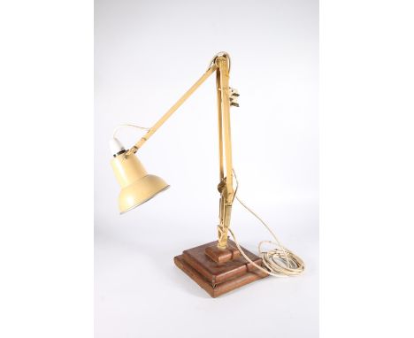 Air Ministry Herbert Terry and Sons Angle Poise type desk lamp, the base with marks 'AM Crown 5C/1079 HT&amp;S' raised on ste