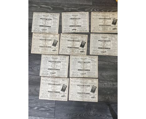 22/23 + 25/26 Cardiff City Home Football Programmes: Two programmes each v Huddersfield Sheffield United Birmingham Aston Vil