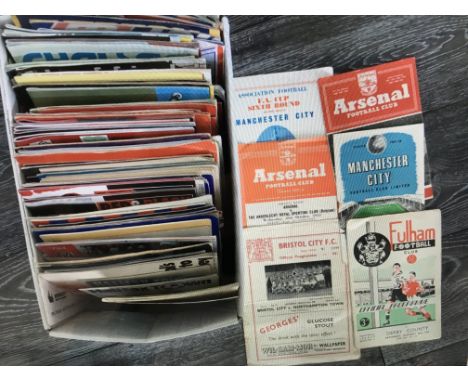 Football Programme Box: Quantity of programmes from the 60s onwards with the addition of a few 50s to include 53/54 Arsenal v