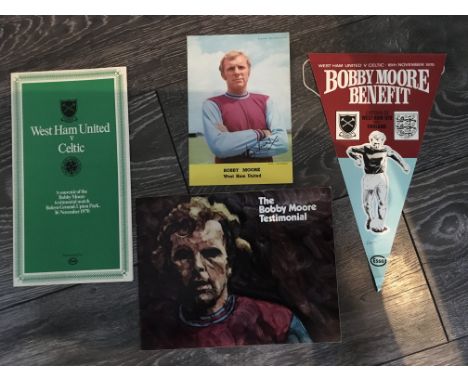 Bobby Moore West Ham Football Testimonial Items: For the Bobby Moore testimonial match v Celtic we have the official programm