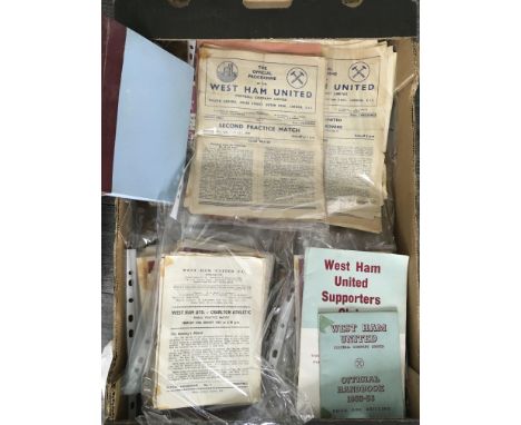 West Ham Home Football Programmes 50/51 - 65/66: First team matches must be around 80% complete with the benefit of some frie