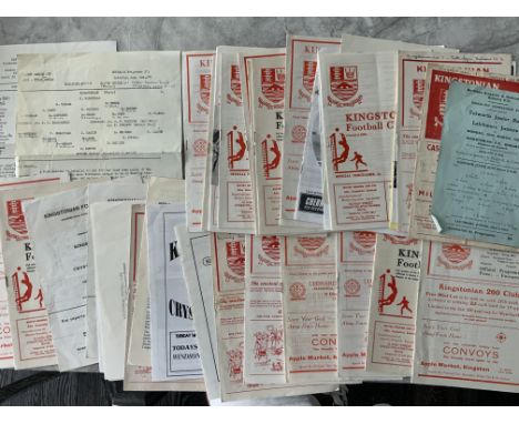 Kingstonian Home Football Programmes: Majority 1970s but some 80s against league clubs also. Some typed sheets from the 60s o