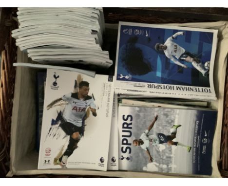 Tottenham Football Programmes: Homes from the late 60s onwards with full sets for 92/93 93/94 94/95 99/00 with 08/09 and 16/1