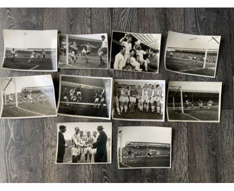 West Brom 1960s Football Press Photos: 8 x 6 inch all with press stamps to rear and some are signed. Subjects such as Ronnie 