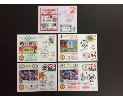 Manchester United Dawn Football Covers: 2 relating to the Premiership win in 2003 and a further 2 relating to the Treble win 