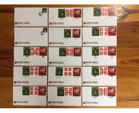 Best + Moore Royal Mail First Day Covers: Football Heroes Stamps featuring George Best and Bobby Moore produced in 2013. All 
