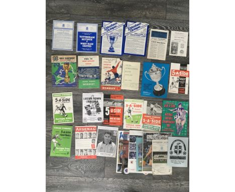 Tottenham Youth Final Football Programmes + More: Played at Spurs 1981 v Man Utd, West Ham, 1990 Man Utd, Arsenal SJFC Final.