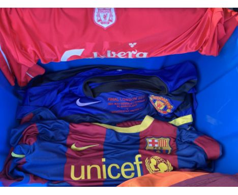 Replica Football Shirt Collection: includes Norwich Barcelona MK Dons PSG Holland Liverpool and Man Utd. Mainly good a couple