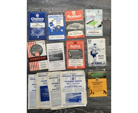 Tottenham Football Programmes: Mainly homes to include 61/62 Benfica signed by 4 Portuguese, Feyenoord away, 24 programmes fr