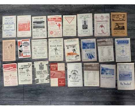 Superb Scottish Football Programme Collection: 47/48 Queens Park v Albion, Aberdeen v Queens Park, 49/50 Dundee v St Mirren, 