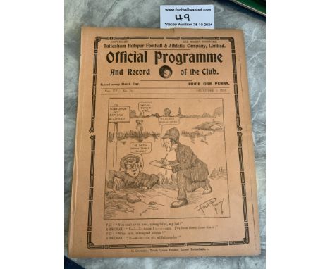 1923/24 Tottenham v West Brom Football Programme: Very good condition 4 page league match with no team changes. Ex bound.