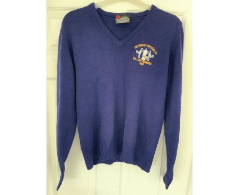 1981 Tottenham FA Cup Winners V-Neck Jumper: Blue long sleeve v-neck jumper still in good condition and wearable. Tottenham H