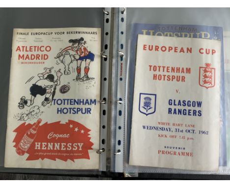 Tottenham Big Match Football Programmes: FA Cup Finals for 61 62 67, ECWC 1963 and pirate v Glasgow Rangers 62/63. Good.