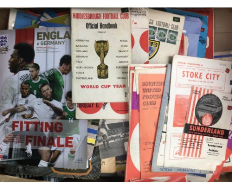 Football Programmes + Memorabilia: Includes big match football programmes, Tottenham large book of newspaper headlines throug