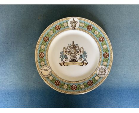 1981 FA Cup Final Football Plate: Superb decorative large bone china plate given to President of the Football League to celeb